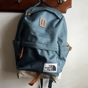 North face backpack in pretty blue color